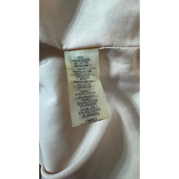 Vince Camuto Dress Women's Size 10 Champagne Sheath Eyelet/Geo Embroidery Detail - Picture 7 of 9